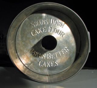 Antique Vintage Swans Down Cake Flour 8 1 2 Tube Cake Pan Advertising 