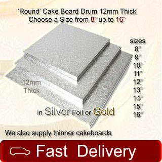  Cake Board Drum Silver Gold 8 9 10 1112 13 14 15 16 Cake 