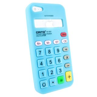 Baby Blue Calculator Silicone Gel Case Cover Apple iPhone 5 6TH GEN 
