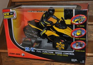 Bright Can Am Spyder Full Function RC Radio Remote Control Motorcycle 