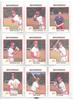 1987 Savannah Cardinals Greg Ward Camargo Oklahoma Card