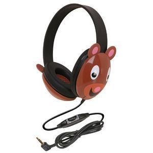Califone Ergoguys Kids Stereo PC Bear Design Childrens Headphones 2810 