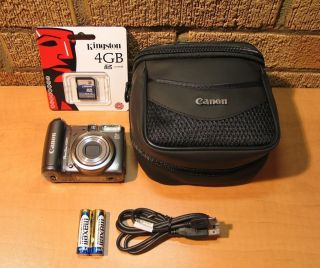 Canon PowerShot A590 IS 8MP Digital Camera in EXCELLENT Condition base 