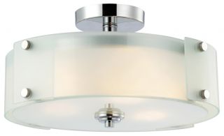 Canarm Ryker Collection Chrome Flush Mount 3 Bulb Ceiling Light