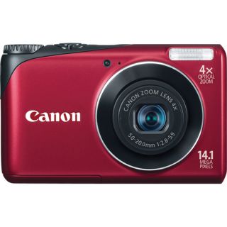 canon powershot a2200 digital camera red