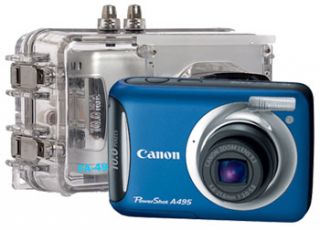 description canon a495 blue digital camera underwater housing all 
