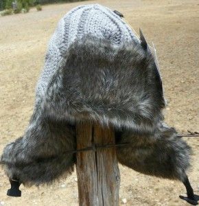 New Callanan Warm Knit Trooper Bomber Winter Fleece Lining Faux Fur 
