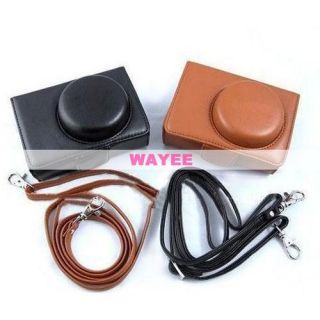  Leather case bag For For Canon Powershot SX130 SX120 IS black brown