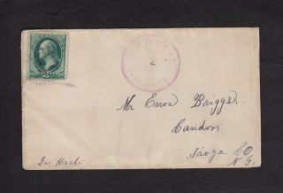   Banknote Issue on Cover West Danby PM Cancel to Candor New York