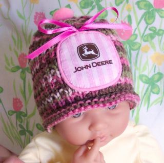   John Deere Baby Girl Pink Camo Hat True Pink Camouflage Color