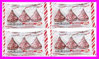 Hersheys Kisses Peppermint Candy Cane 4 x 10 0z Bag
