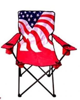 Patriotic Folding Chair Bag Camp Chair Lot of 6 Chairs