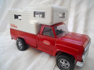 Vintage Tonka Pickup Truck & Cab Over Camper Shell Very Good Condition 