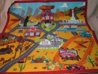 LARGE KIDS CHILDREN DISNEY CARS PLAY TOWN MAT RUG W/BACKPACK