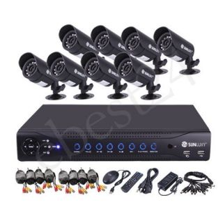   8CH BUSINESS HOME SECURITY SYSTEM KIT CCTV DVR 8 Night Vision CAMERAS