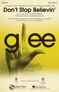 DonT Stop Believin from Glee SAB Choral Sheet Music