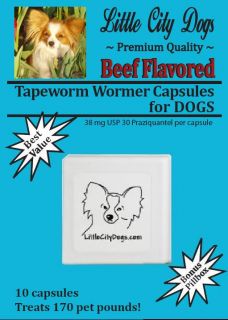 Supersized” Beef Flavored Tapeworm Wormer for Dogs