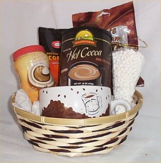 Coffee Hot Chocolate Gift Basket Marshmallow Candy Cream Any Occassion 