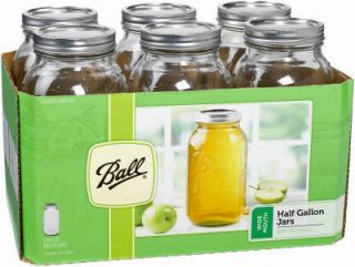   Gallon Canning Jar 6 Pack Model 68100 w Rings Lids New