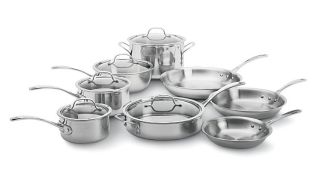 New Calphalon 13 Piece Tri Ply Stainless Cookware Set Induction Model 