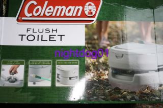 New Coleman Portable Flush Toilet Camping Outdoor Thrown Porta Potty 