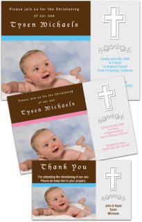   Baptism Invitation Thank You Card Photoshop Templates Col 1