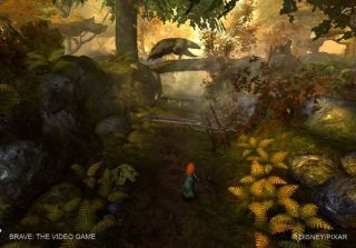 Merida entering bear territory in Brave The Video Game