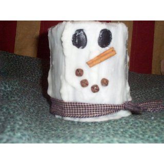 4x4 Round Snowman Pillar gingerbread cookie(brown)   