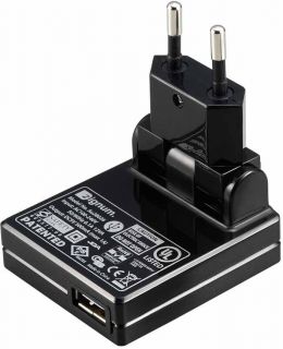 Zignum USB 5V Ladegerät mit DE Stecker schwarz Computer 