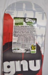 GNU Carbon Credit Series Banana Tech Snowboard Brand New Red Size 153 