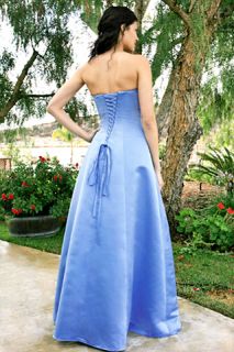ANA Light Blue Strapless Corset Bridesmaid Dress New 28