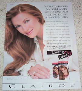 1997 Jane Seymour Clairol Loving Care Hair Color 1pg Ad