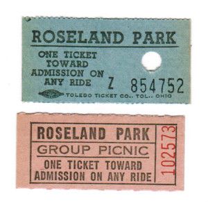 Roseland Park Canandaigua N Y Amusement Park Tickets Picnic Ride 