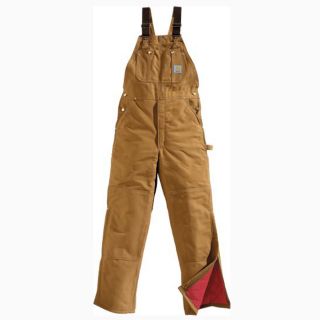 Carhartt Bib Overalls R02 Mens 48x32 Quilted Midweight Lined Duck 