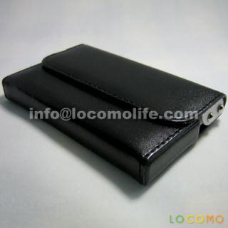 Leather Business Credit Card Case Wallet Holder Black
