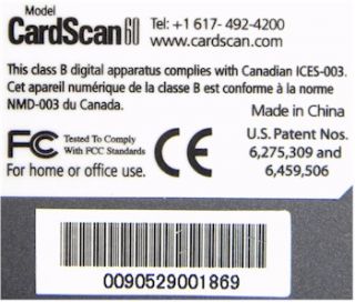 cardscan 60 business card scanner with v7 0 3 software