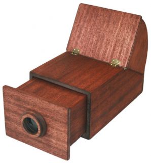 Camera Obscura Drawing Painting Aid Mahogany Replica Portable Wooden 