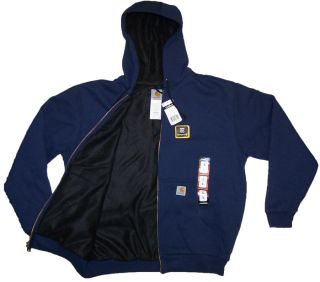 carhartt thermal lined zip up sweatshirt hoodie color navy this 