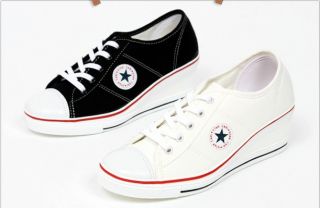 Women Wedge Heels Sneakers Tennis Shoes Shoes Black/White US 5.5~8