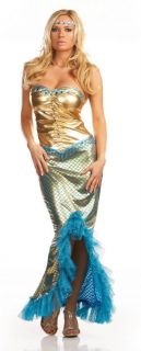 On Stranger Tides Mermaid Siren Costume Fish Tail Dress Fountain Youth 