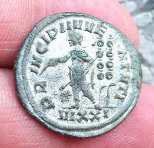 Carinus Antoninianus Ancient Roman Coin Silvered 90 Amazing