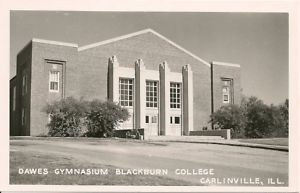 Gymnasium Blackburn College Carlinville IL RP Postcard