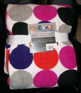 Cannon Coexist Full Queen Microplush Blanket 86X94 Multicolored Dots 