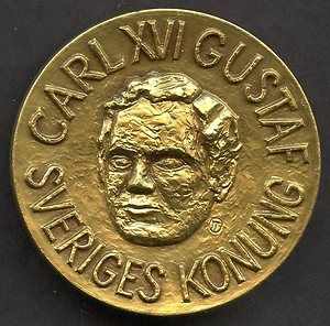 Sweden Carl XVI Gustaf 18K Huge Gold Medal April 1976 RARE