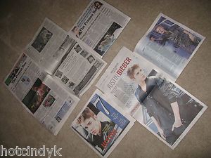    Bieber Poster Pictures Fresno Bee News Paper Ad Article Carly Rae