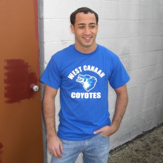   Moxon #4 Coyotes Jersey T Shirt Varsity Blues Mox West Canaan New