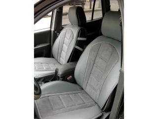   Front 2 Piece Universal Car Seat Cushion Covers 208 Solid Gray