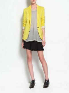 New Women Candy Color Fashion One Button Lapel Slim Blazer Jacket Suit 