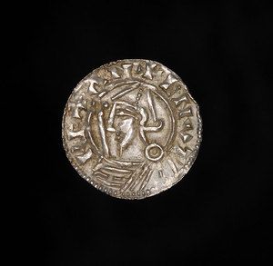   Saxon King Cnut The Great Silver Helmet Type Penny Coin Canute