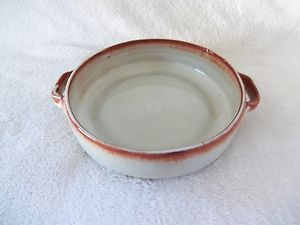 North Carolina Cole Pottery Low Bowl w Handles Mint